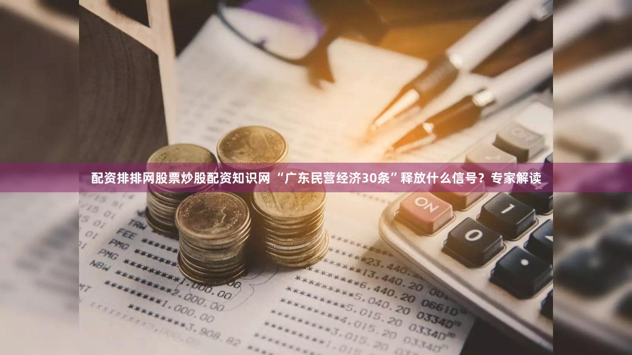配资排排网股票炒股配资知识网 “广东民营经济30条”释放什么信号？专家解读
