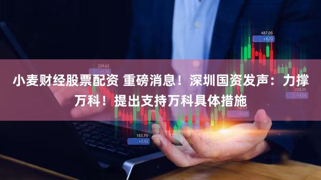 小麦财经股票配资 重磅消息！深圳国资发声：力撑万科！提出支持万科具体措施