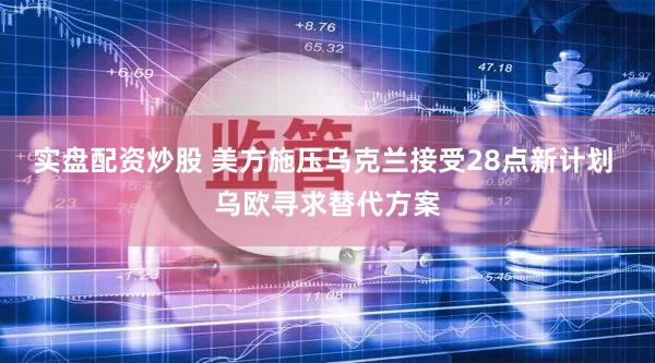 实盘配资炒股 美方施压乌克兰接受28点新计划 乌欧寻求替代方案