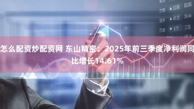 怎么配资炒配资网 东山精密：2025年前三季度净利润同比增长14.61%