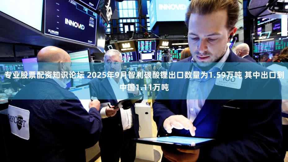 专业股票配资知识论坛 2025年9月智利碳酸锂出口数量为1.59万吨 其中出口到中国1.11万吨
