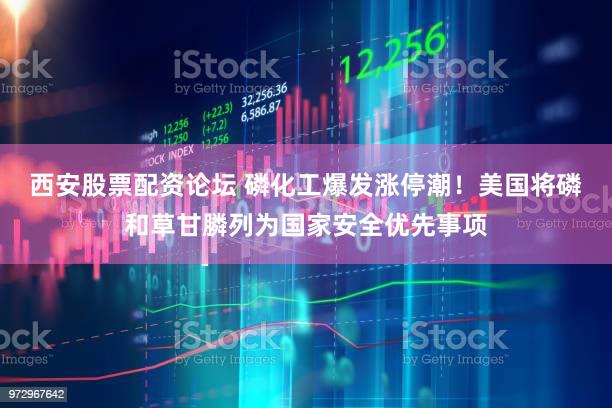 西安股票配资论坛 磷化工爆发涨停潮！美国将磷和草甘膦列为国家安全优先事项